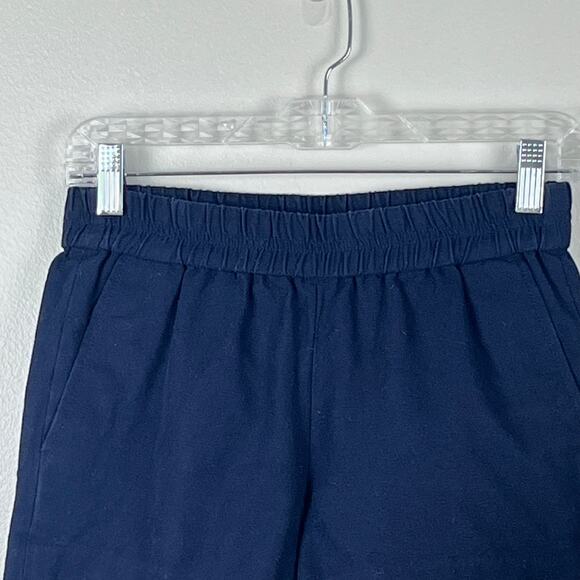 J. Crew Navy Blue 3" Inseam Elastic Waist Cotton Shorts  Size 00 - Picture 2 of 9